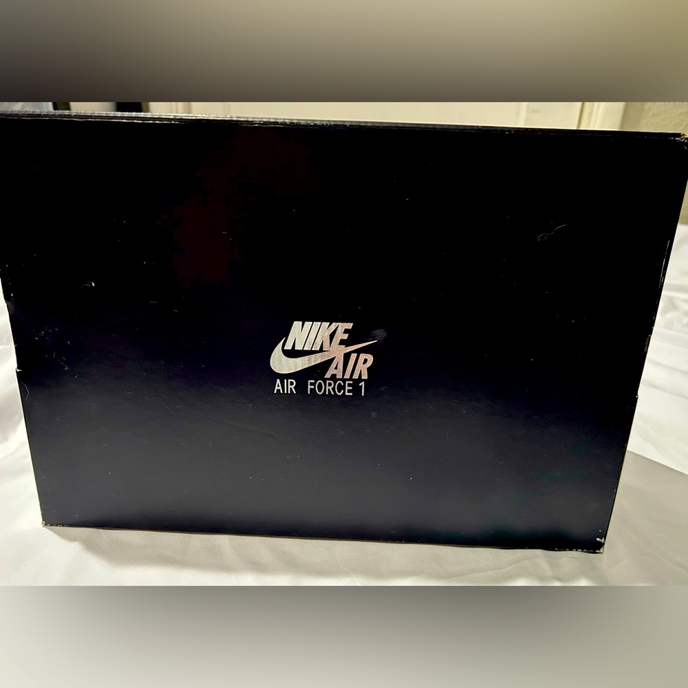Nike Air Force 1 Black Box with Silver Logo